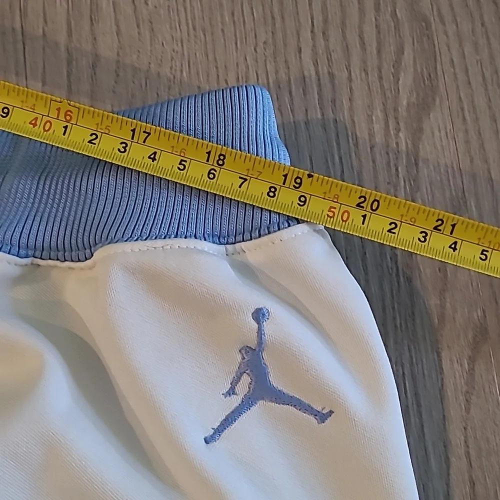 Jordan White and Light Blue Athletic Shorts